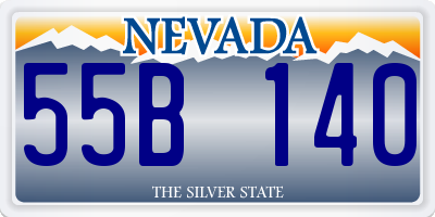 NV license plate 55B140
