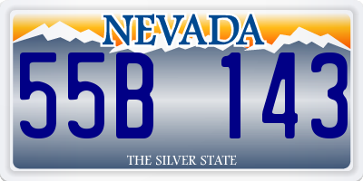 NV license plate 55B143