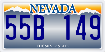 NV license plate 55B149