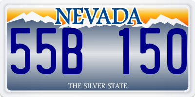 NV license plate 55B150