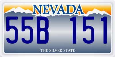 NV license plate 55B151