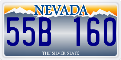 NV license plate 55B160