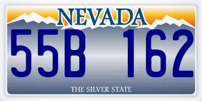 NV license plate 55B162
