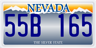 NV license plate 55B165