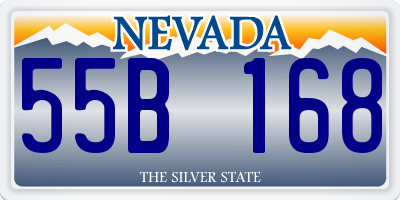 NV license plate 55B168