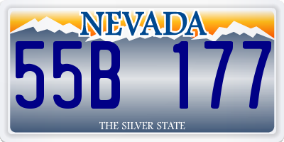 NV license plate 55B177