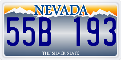 NV license plate 55B193