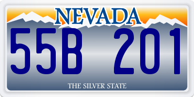NV license plate 55B201