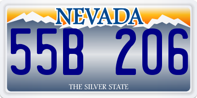 NV license plate 55B206