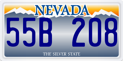 NV license plate 55B208