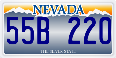 NV license plate 55B220