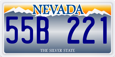 NV license plate 55B221