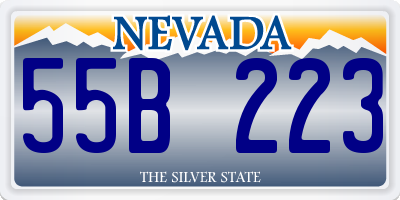 NV license plate 55B223