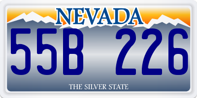 NV license plate 55B226