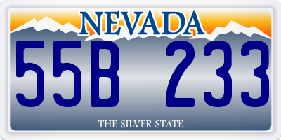 NV license plate 55B233