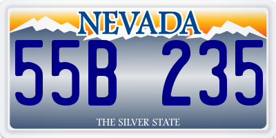 NV license plate 55B235