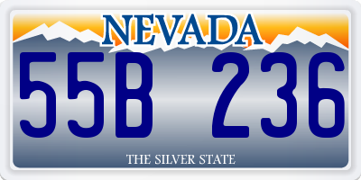 NV license plate 55B236