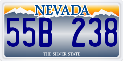 NV license plate 55B238