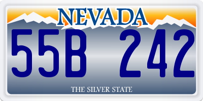 NV license plate 55B242