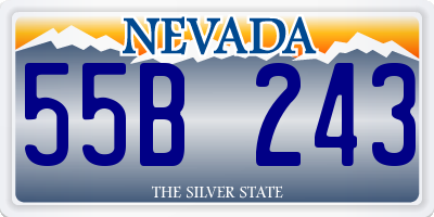 NV license plate 55B243