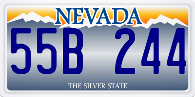 NV license plate 55B244