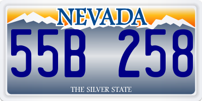 NV license plate 55B258