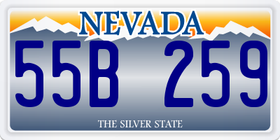 NV license plate 55B259