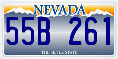 NV license plate 55B261