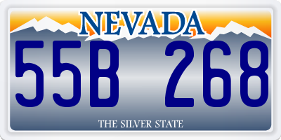 NV license plate 55B268