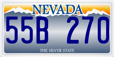 NV license plate 55B270