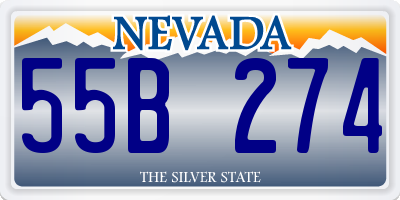 NV license plate 55B274