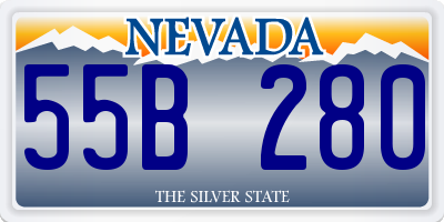 NV license plate 55B280