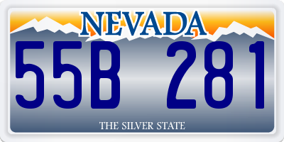 NV license plate 55B281