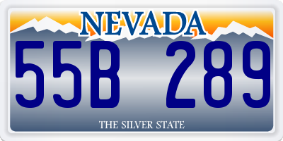 NV license plate 55B289