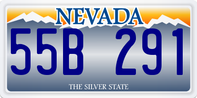 NV license plate 55B291