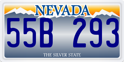 NV license plate 55B293