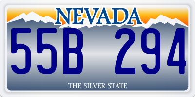 NV license plate 55B294