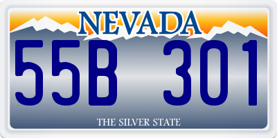NV license plate 55B301