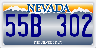 NV license plate 55B302