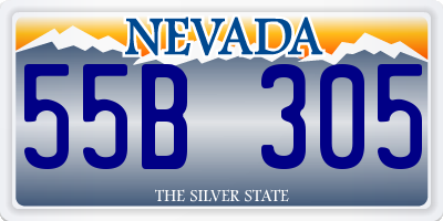 NV license plate 55B305