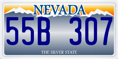 NV license plate 55B307