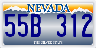 NV license plate 55B312