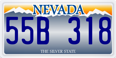 NV license plate 55B318