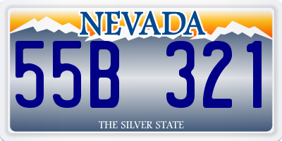 NV license plate 55B321
