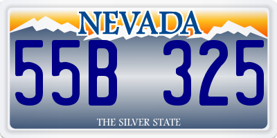 NV license plate 55B325