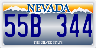 NV license plate 55B344
