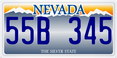NV license plate 55B345