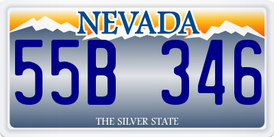 NV license plate 55B346