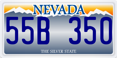 NV license plate 55B350