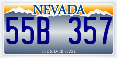 NV license plate 55B357